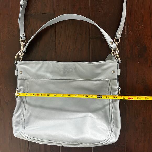 Coach 2010 Baby Blue F14706 Leather bag Slouchy carry-all + crossbody strap - Picture 7 of 10